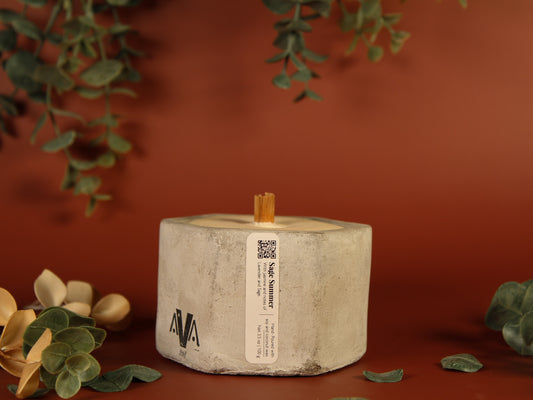 Sage Summer Concrete Candle