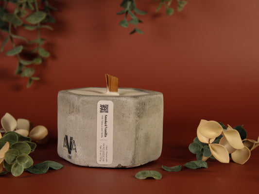 Smoked Vanilla Concrete Candle