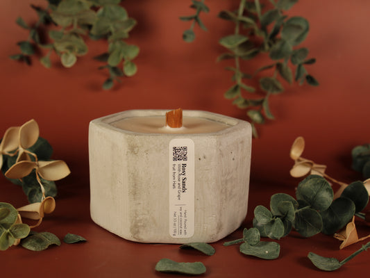 Rosy Sands Concrete Candle