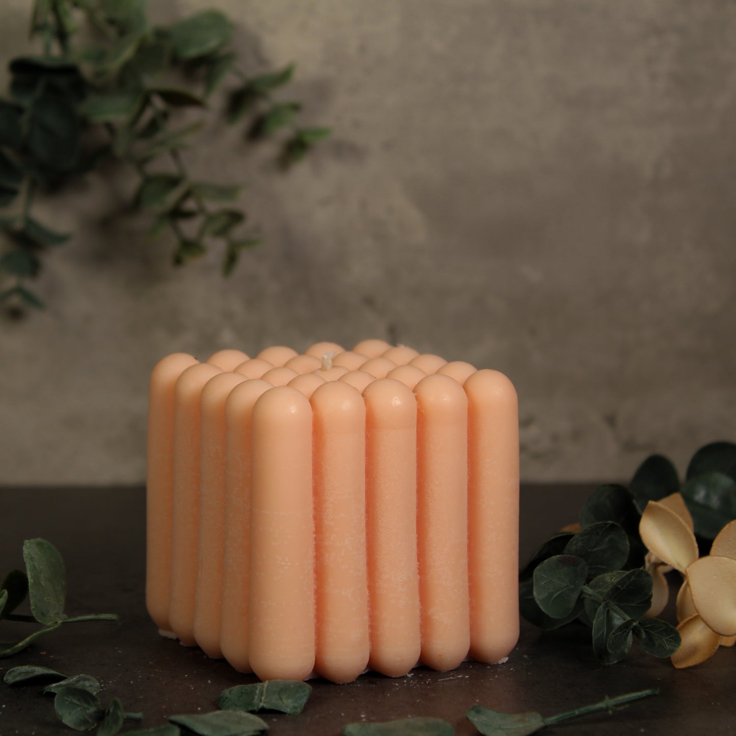 Ribbed Cube Candle