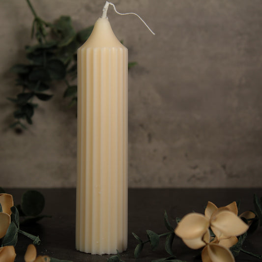 Stripped Pillar Candle
